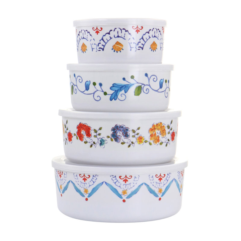 Ensemble de rangement pour aliments gigognes 8 pièces Gibson Home