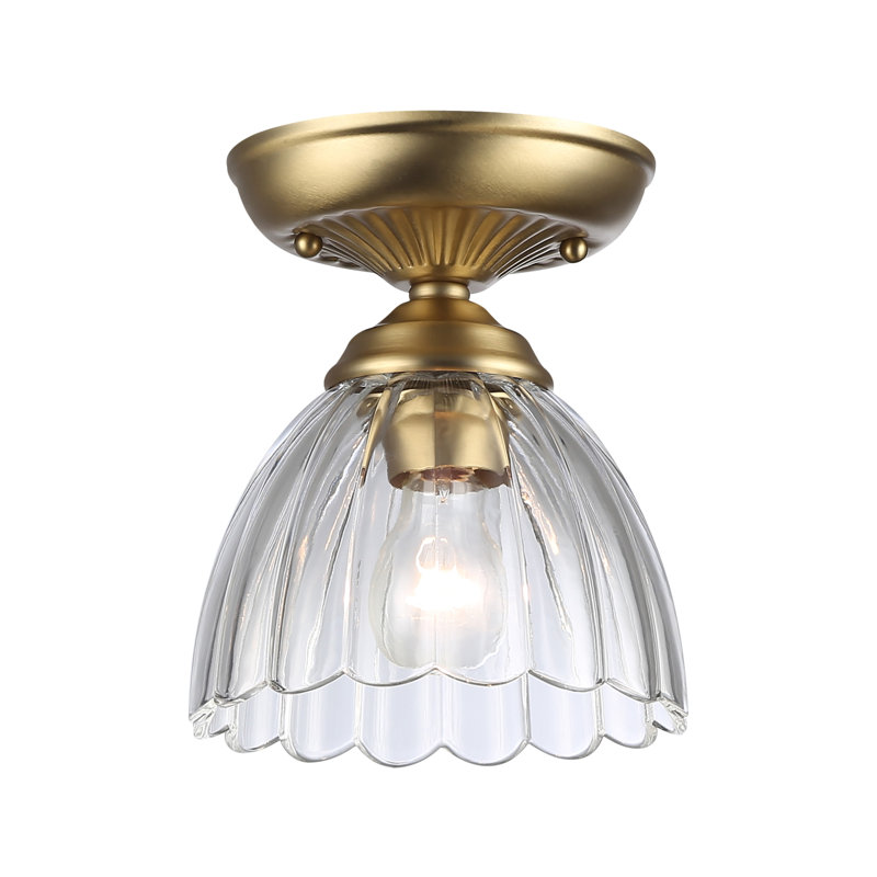Plafonnier semi-encastré 1 lumière Zanera, Bronze champagne brossé
