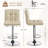 Chandresh Swivel Upholstered Adjustable Height Counter Stool with Metal Frame-84070525