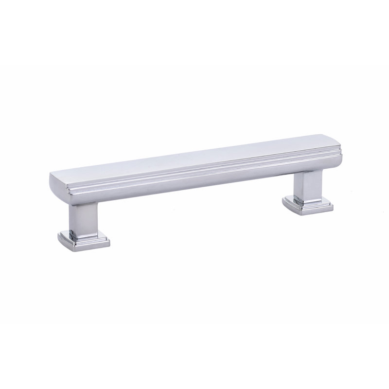 Art Deco 4" Center to Center Bar Pull, 4", Polished Chrome