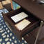 Bureau en L, finition brune