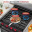 Cuisinière à gaz propane encastrable CAMPLUX Elite Series 21 pouces, 3 brûleurs, 1,8 pi³, avec four, protection contre l'extinction de la flamme et boutons rétroéclairés - Noir