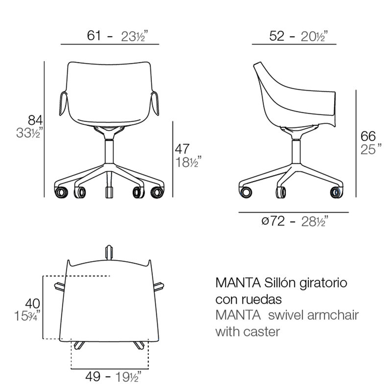 Manta Task Chair, Ecru
