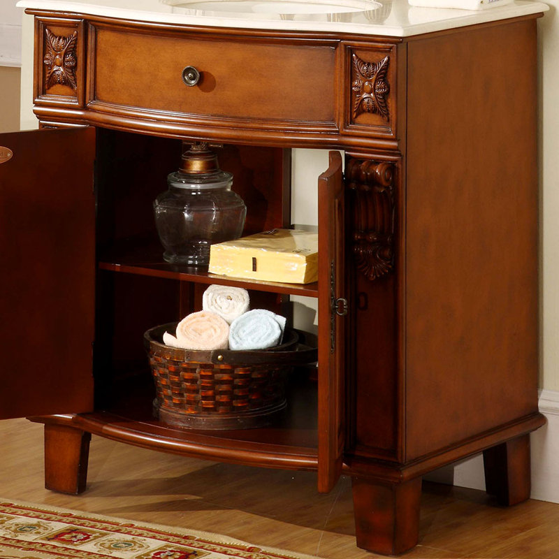 Sycamore 33'' Single Bathroom Vanity with Marble Top