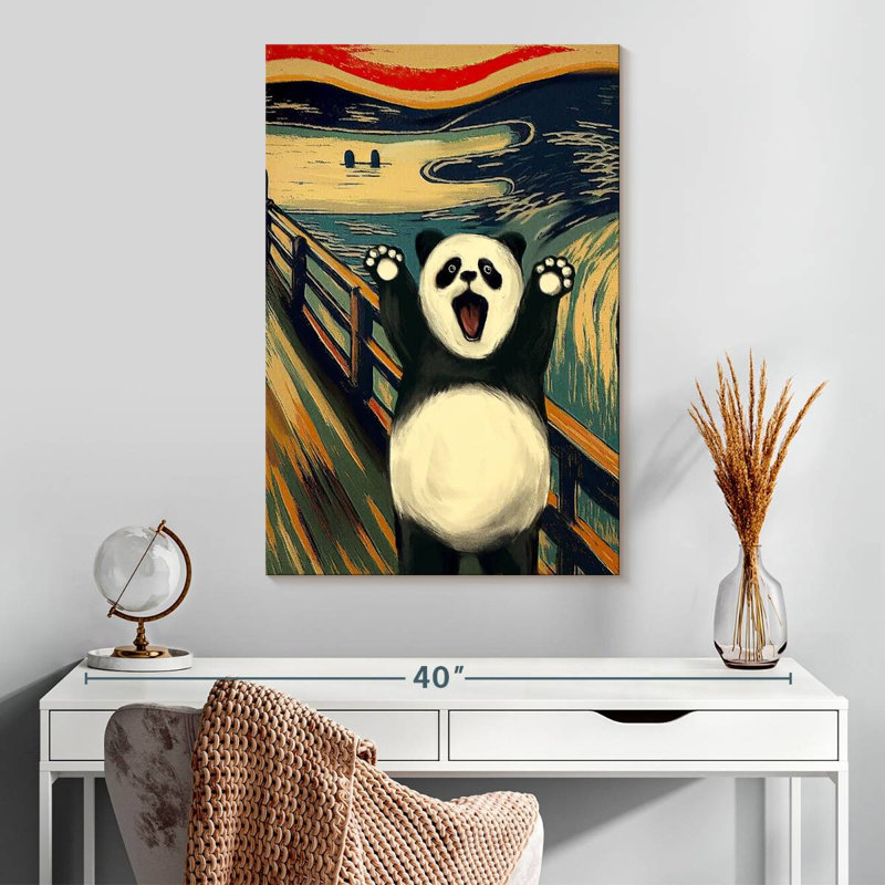 Brampt The Scream With Panda, 30" H x 20" W