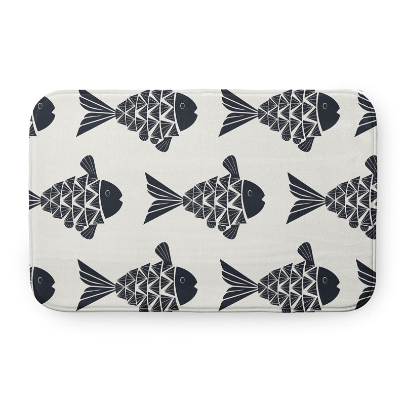 Tapis de bain Beach, L 21 po x L 34 po, Noir