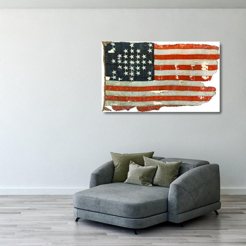 United States Fort Sumpter Storm, 24" H x 40" W