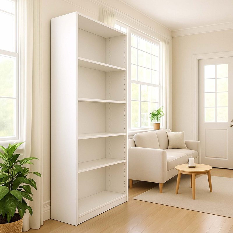 Armoire de rangement à 5 niveaux, Blanc