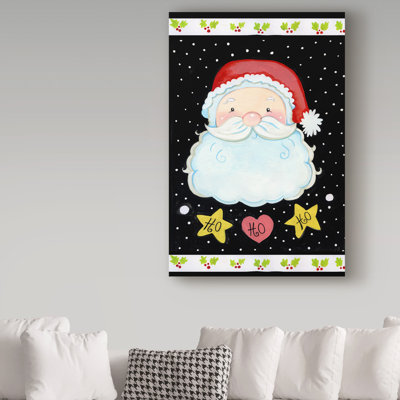«Ho Ho Santa Claus» par Giorgi, reproduction de peinture à l'acrylique sur toile tendue