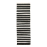 Palma 2x3 Hand Woven Performance Stripe Charcoal Fabric Rug