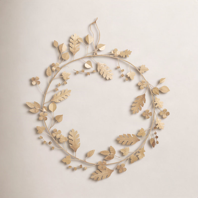Cold Weather Wreath 17", 25" H x 0.1" W x 25" D
