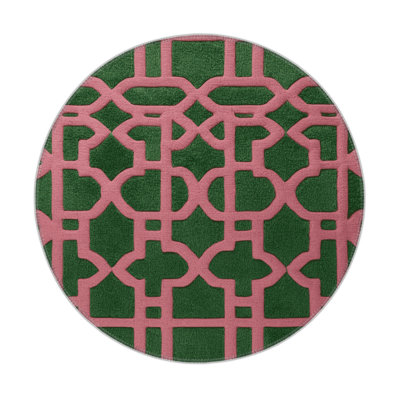 Tapis intérieur et extérieur rose Trellis