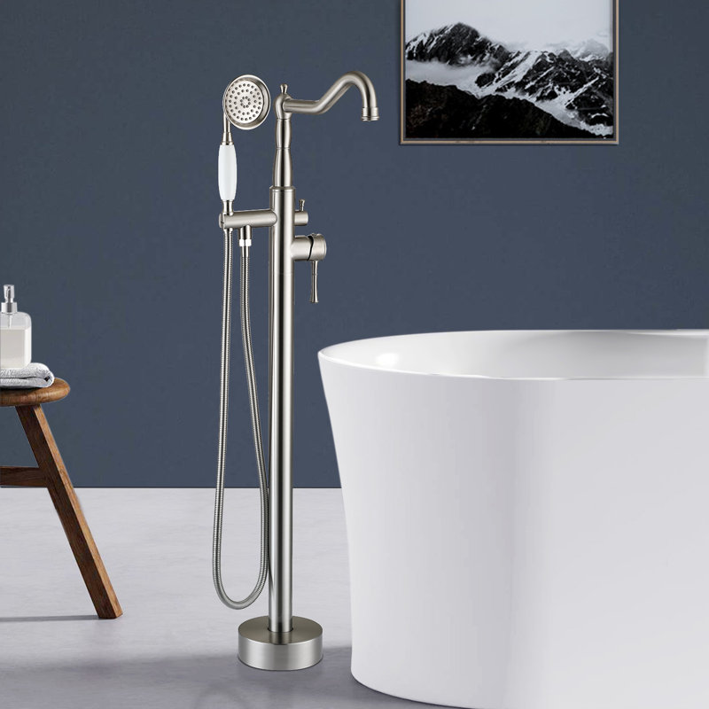 Robinet de baignoire à poignée double avec douchette