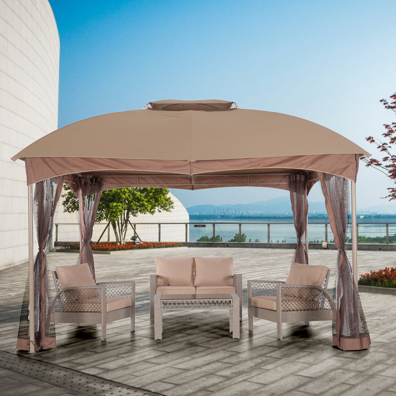 Pavillon de jardin en acier Cleao, L 9 pi x P 9 pi