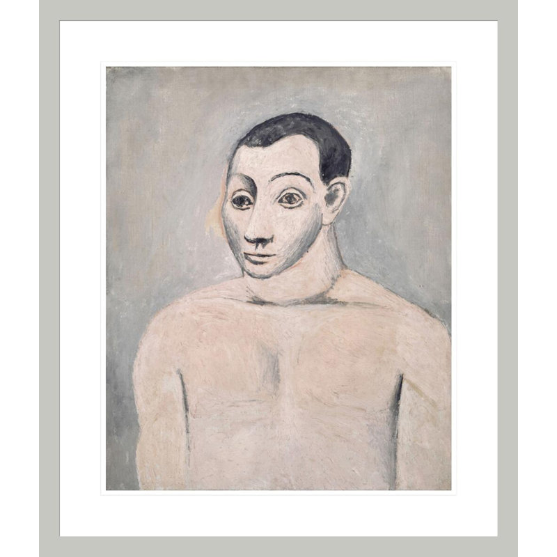 Autoportrait (autoportrait) par Pablo Picasso, impression giclée sur cadre, H 27,32 po x l 23,5 po