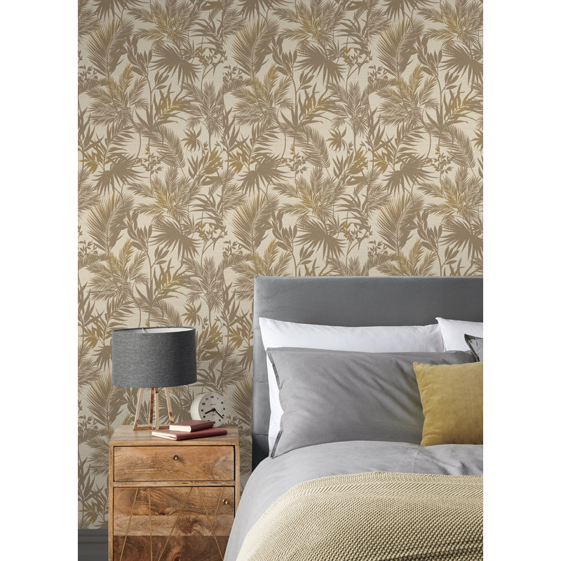 Rouleau de papier peint L 33 pi x l 20,9 po Papaleo Saura, Brun