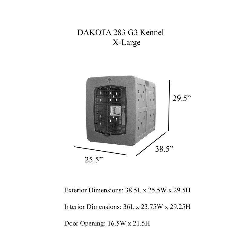 Dakota 283 G3 Framed Door Kennel, Purple, Extra Large (29.5" H x 25.5" W x 38.5" D)
