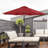 9ft Patio Umbrellas Outdoor Table Market Umbrellas with Crank and Pust Button Tilt, Wood Color Pole-59391225