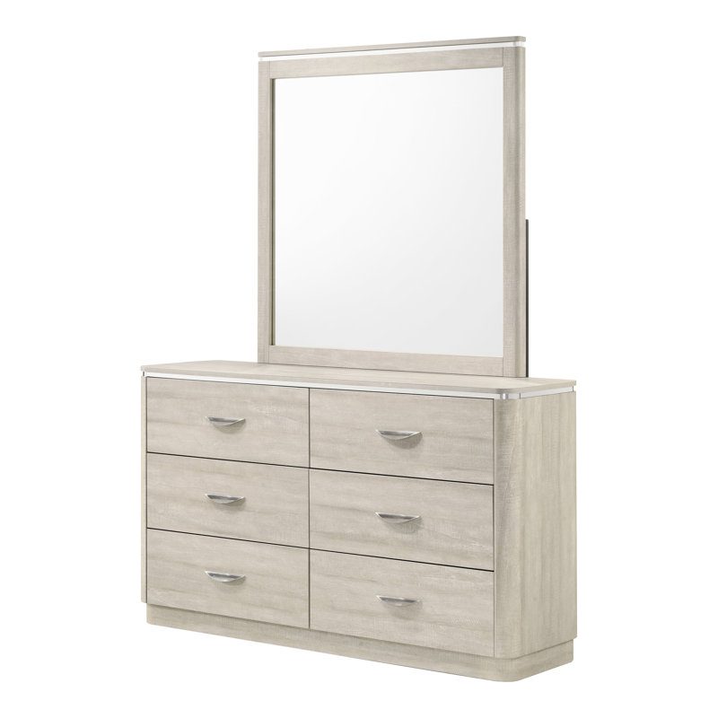 Cright 6-Drawer Dresser With Mirror