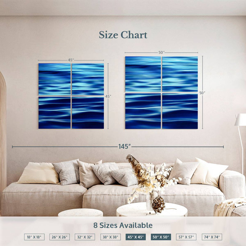Gillard Vast Deep Blue Sea, 50" H x 50" W