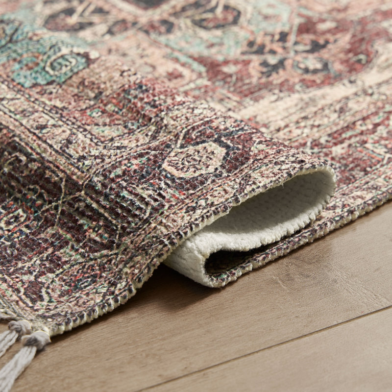 Jessica Simpson Machine Washable, Slip Resistant Accent and Runner Rugs with Fringe (Set of 2)