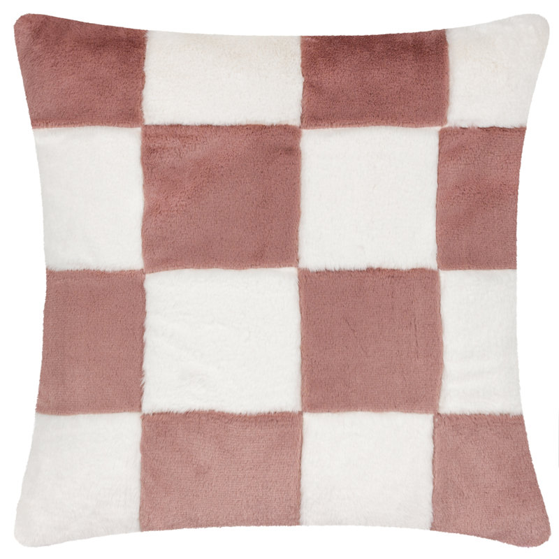 Cozee Check Square Cushion, Pink