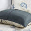 Édredon très grand bleu en coton - Motif assorti avec bourre pour détails décoratifs et détails de broderie