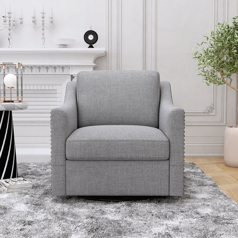 Fauteuil moderne pivotant, Gris clair