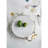 Vada Decorative Tray, Marble Disc, Silver Branch Handles W Birds, 17 Inch