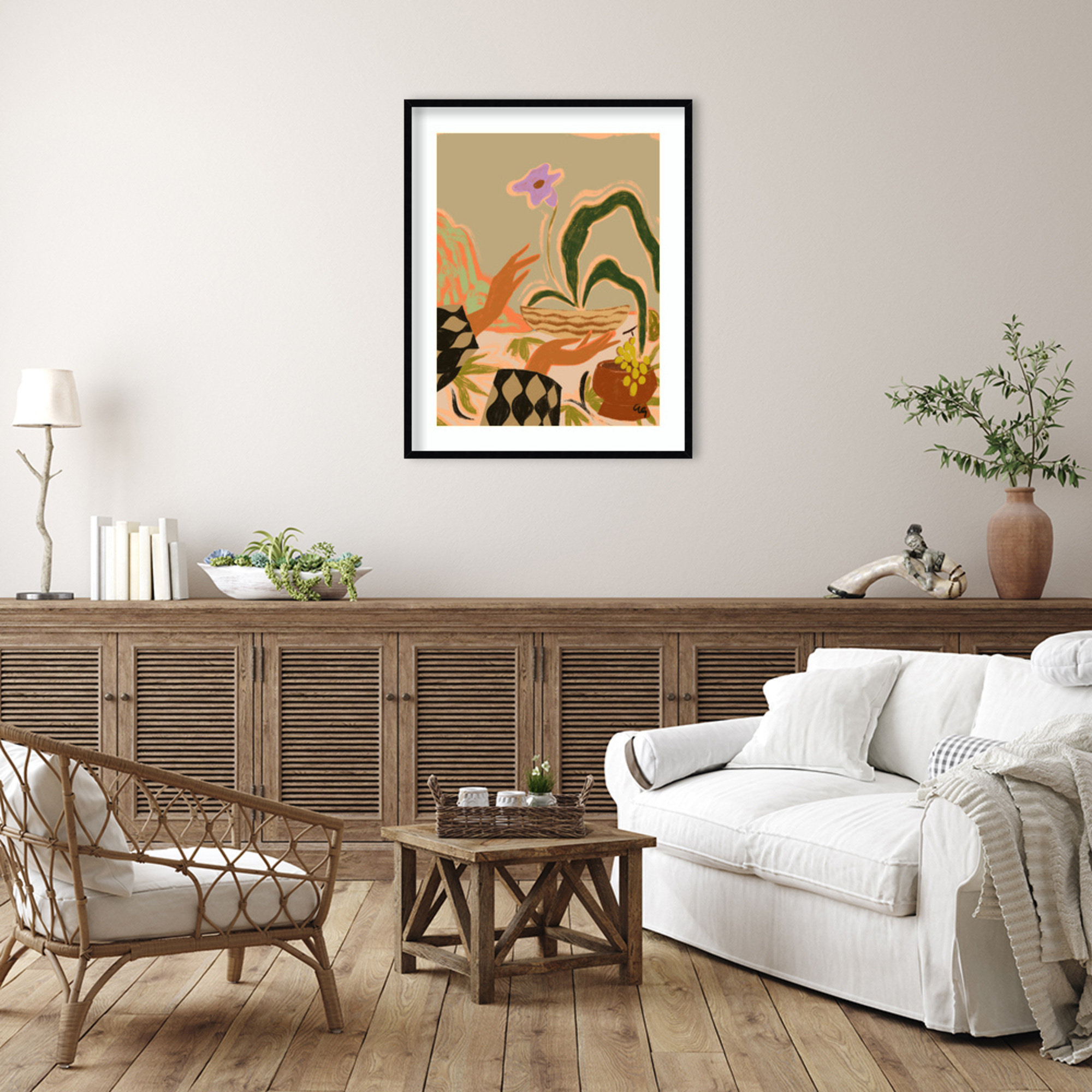 The Power Of One by Arty Guava Wood Framed Wall Art Print, Black , 41" H x 33" W