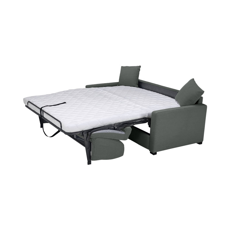 Canapé-lit en tissu de qualité supérieure Angeleca, Tissu performance foncé HydraShield Ash