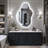 19.7"W x 36"H Asymmetrical LED Bathroom Vanity Mirror, Frameless Modern Wall-Mounted Mirror with Anti-Fog & Dimmable 3-Color Temperature Lighting-124580319