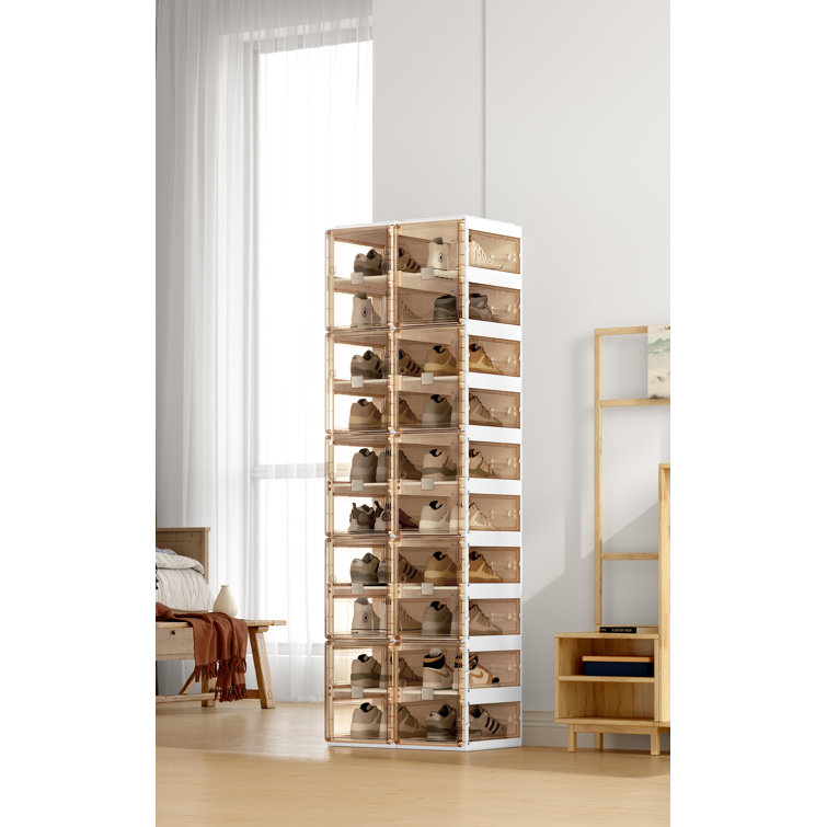 10 Tier 20 Pairs Shoe Rack Rebrilliant