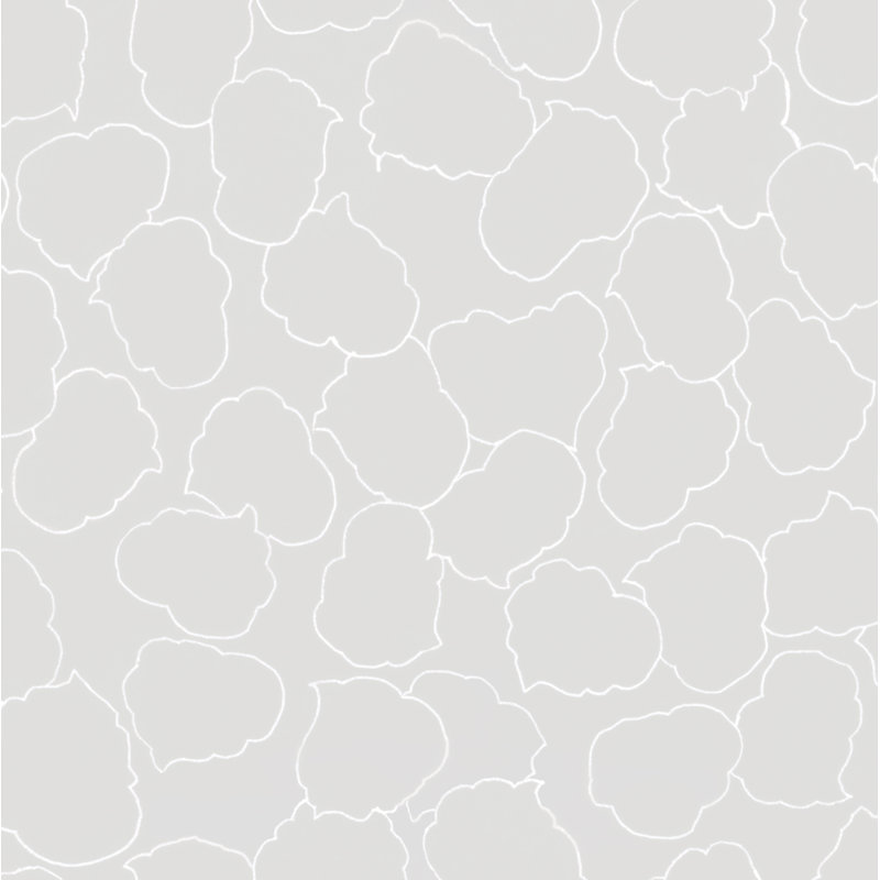 Armes Abstract Wallpaper by Susan Hable, Gray/White