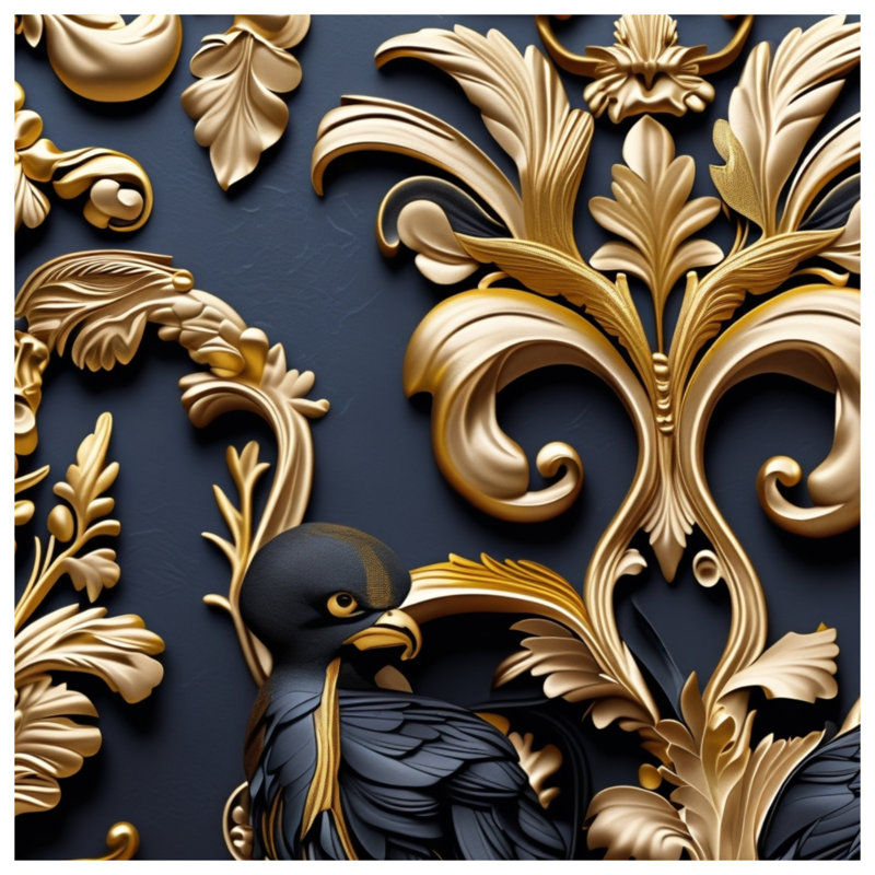 Couvertures Ornate Birds Flourish, L 60 po x H 80 po