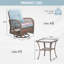 Ensemble de conversation d'extérieur en osier pour 2 personnes avec chaises pivotantes et coulissantes et table d'appoint en verre-660593810
