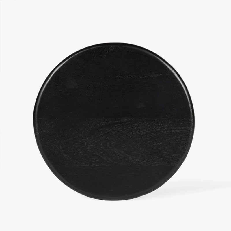 Isabel Spindle Solid Wood Round Drink Table, Black, 24'' H X 24'' W X 14'' D