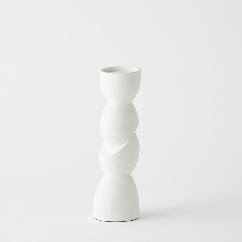 Pradier Candle Holder-White-Lg