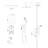 10 Inch Square Shower System - Gold Dual Head With Handheld Option And 360 Adjustable Spray Patterns Wall Mounted Balance Valve Easy Installation