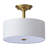 13" Fabric Semi Flush Mount-91406424