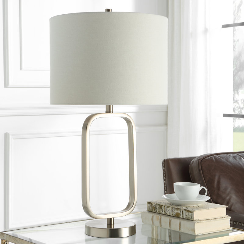 Wadaan Metal Table Lamp, Brushed Nickel