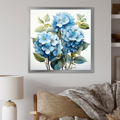 Blue Hydrangea Flower Elegance II - Hydrangea Wall Art