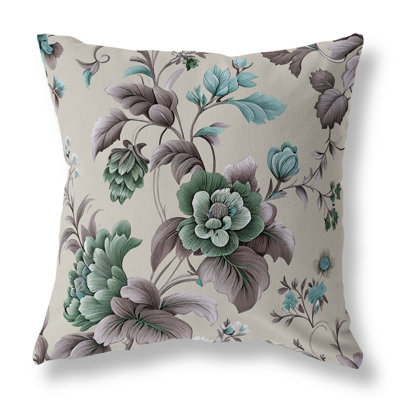 Orchit Magic Floral Outdoor Reversible Throw Pillow