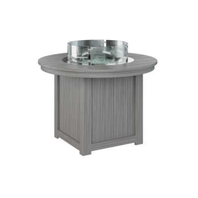Table de foyer d'extérieur Thomas en bois flotté gris 44 po Thomas