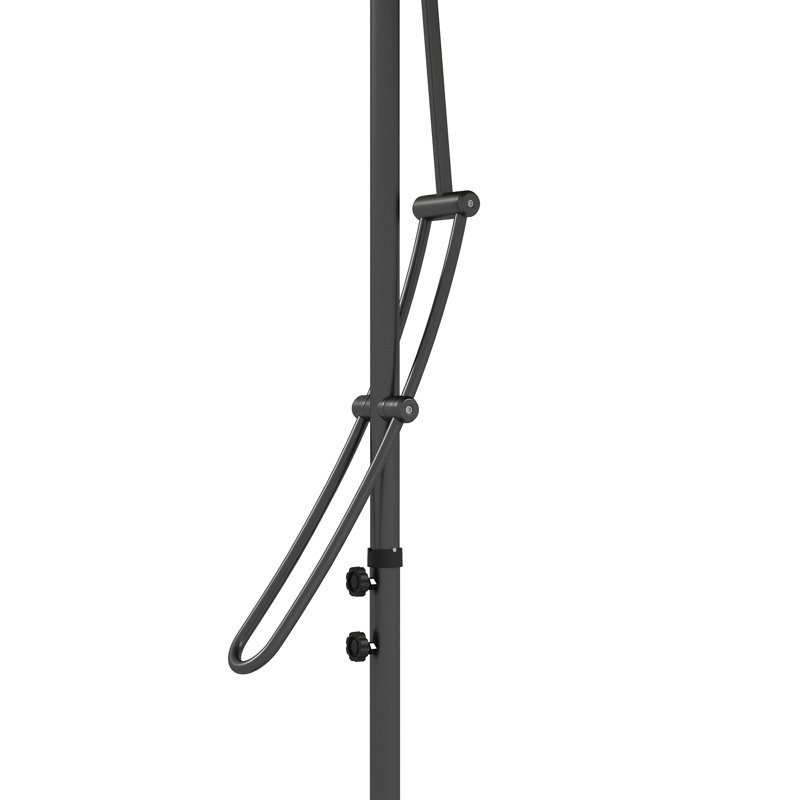 130cm Lighted Market Parasol, Black