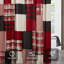 Plaid Cotton Shower Curtain (Tan)-452946528