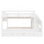 Lit superposé avec lit gigogne, escalier de rangement et garde-robe, parfait pour maximiser l'espace et le rangement dans les chambres d'enfants-997593294