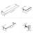 4-Piece Bath Hardware With Towel Bar Towel Rack Towel Hook And Toilet Paper Holder Set In Polished Chrome-117789509