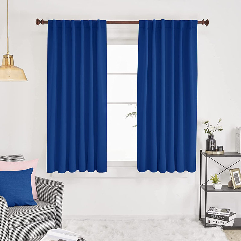 Darlington Room Darkening Curtain Pair, 52" W x 54" L, Turquoise