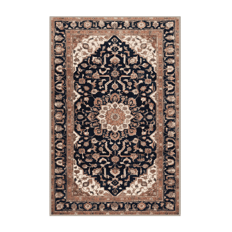 Machine Washable Persian Brown Area Rug, Rectangle 2' x 3'